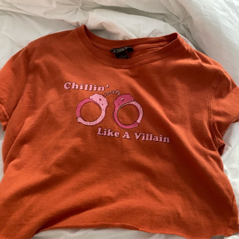 cropped (myself) fossil tee